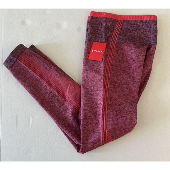 SPANX 50285R Women Sz Small Seamless Sculpt Legging Spacedye Coral Punch - Picture 6 of 9